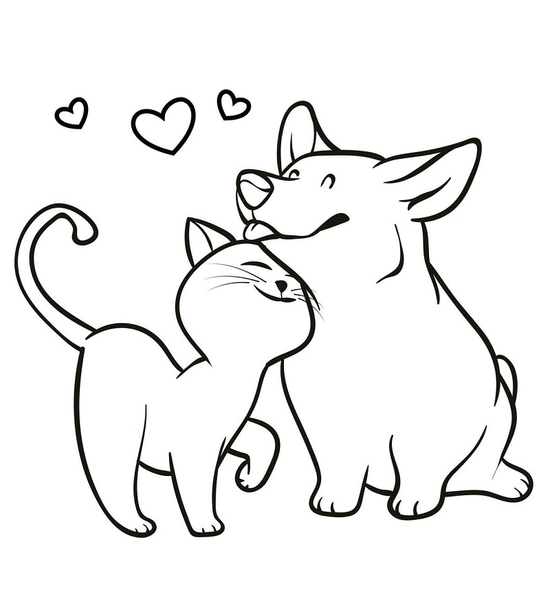 Valentine day coloring pages free