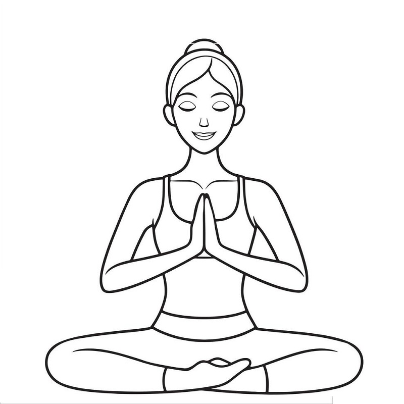 Yoga Coloring Sheet