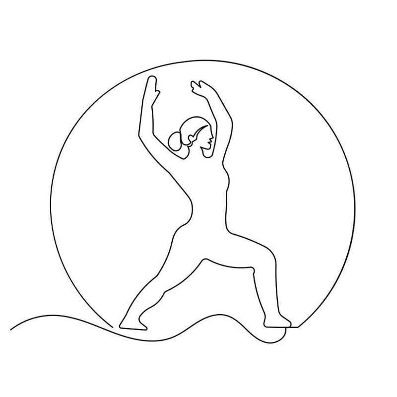 Yoga colour drawing