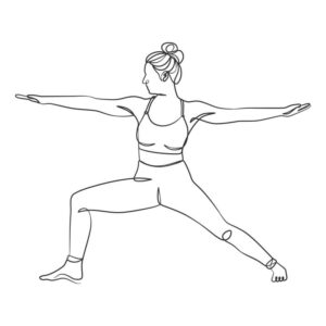 Yoga girl drawing
