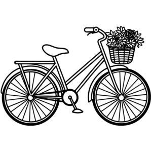 Bicycle Coloring Sheet