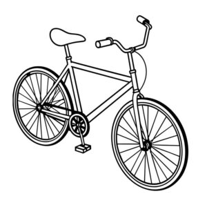 Bicycle coloring pages for kids