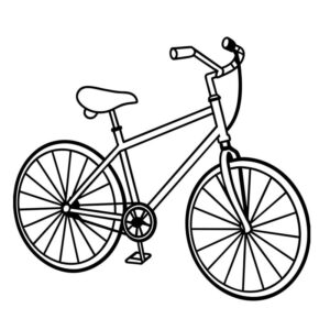 Bicycle coloring pages printable pdf