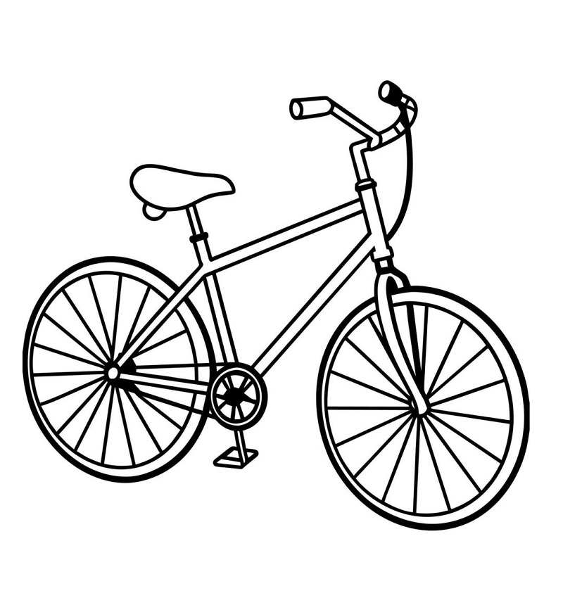 Bicycle coloring pages printable pdf