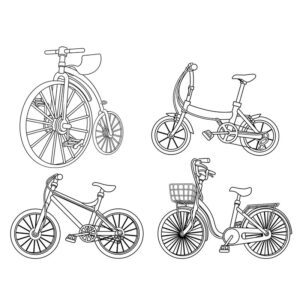 Bike drawing with colour easy and beautiful