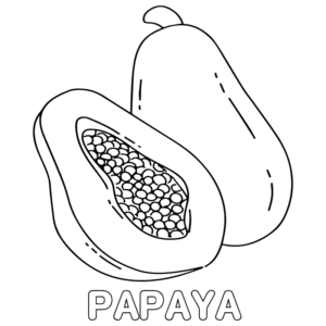 Papaya Coloring Sheet