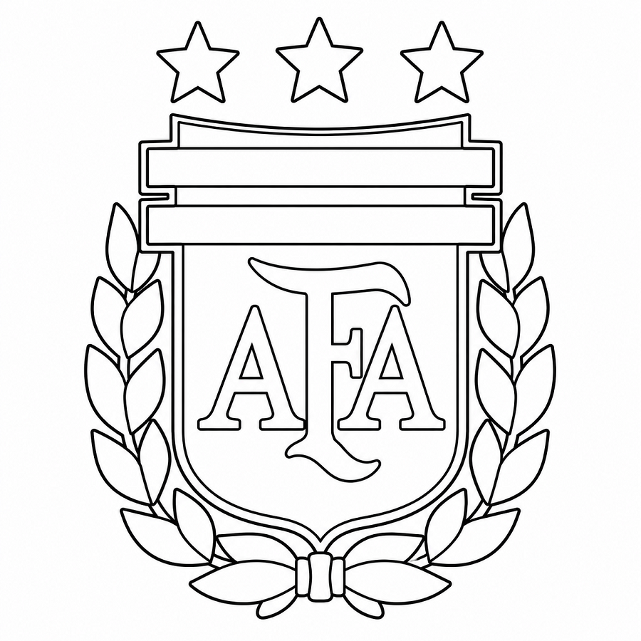 Argentina football logo coloring page