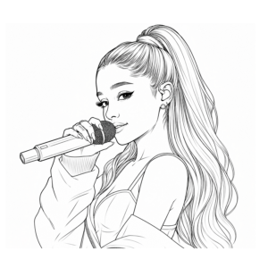 Ariana Grande coloring sheets