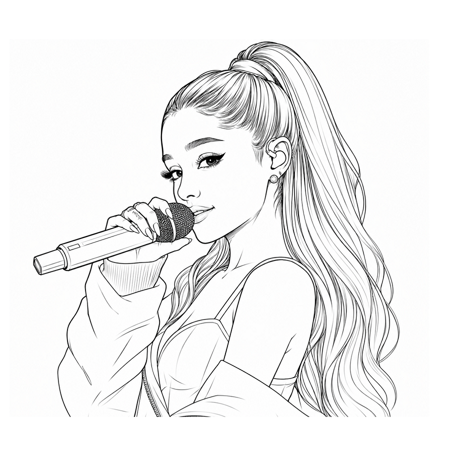 Ariana Grande coloring sheets
