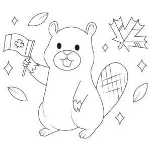 Canada symbol coloring page