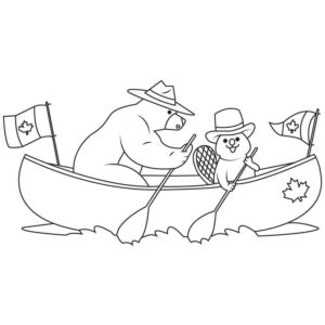 Canada symbol coloring page for kids