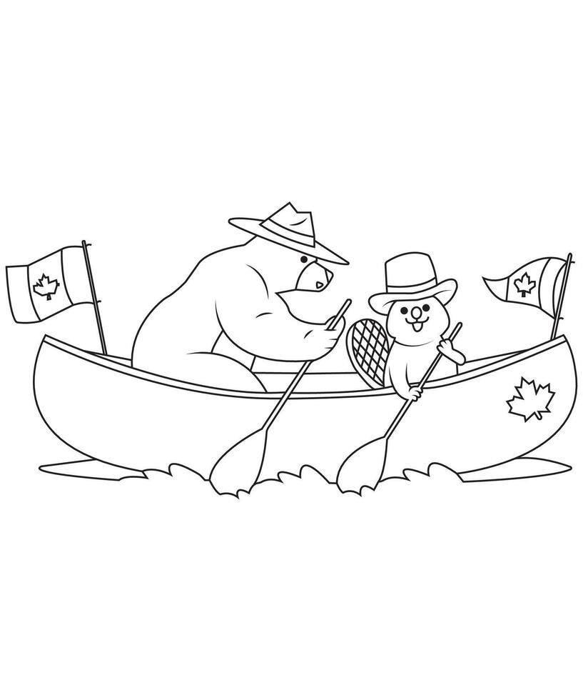 Canada symbol coloring page for kids
