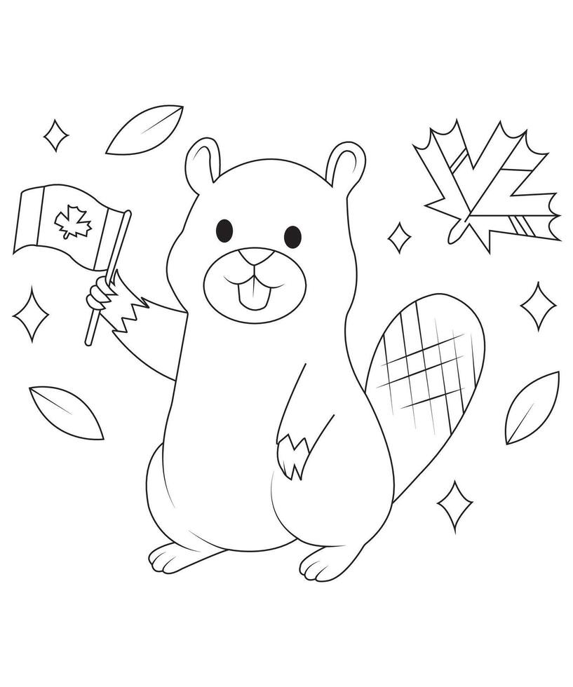 Canada symbol coloring page