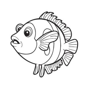 Clownfish coloring book free