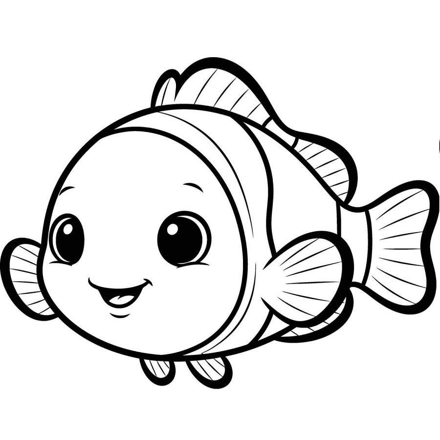Clownfish drawing cute