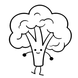 Cute Cauliflower Cartoon