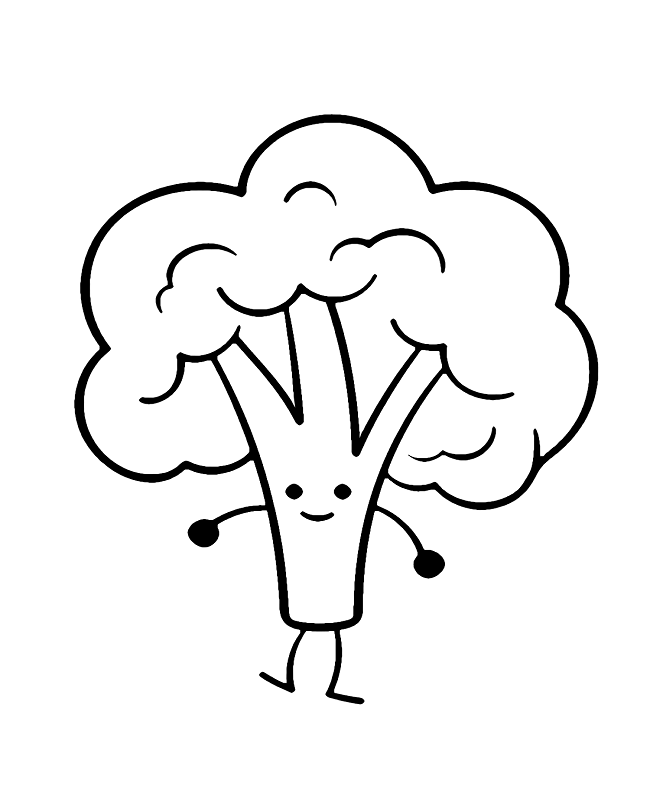 Cute Cauliflower Cartoon