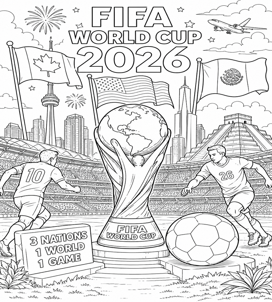 Fifa World Cup 2026 coloring page