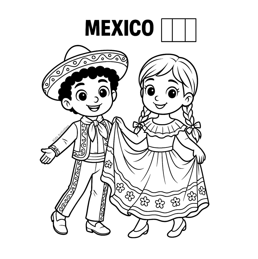 Free mexico coloring pages for kids