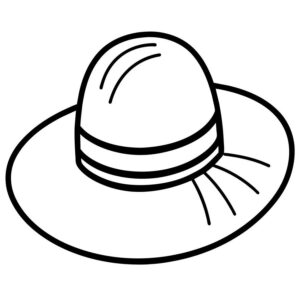Hat coloring pages for kids