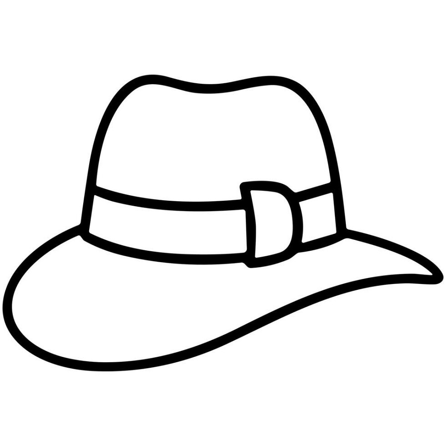 Hat drawing with colour