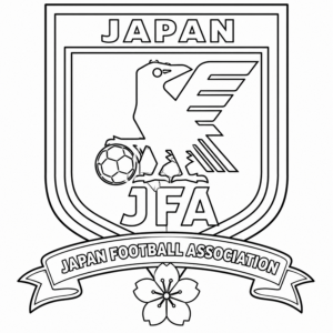 Japanese football logo coloring pages
