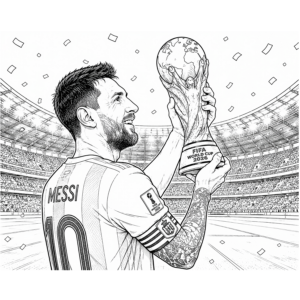 Messi world cup 2026 coloring page