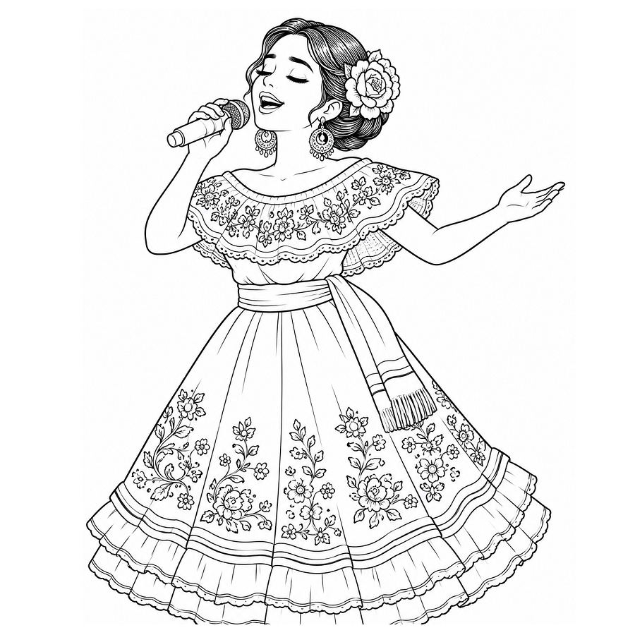 Mexican girl singing