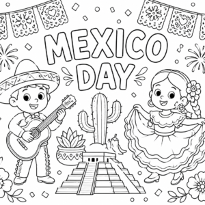 Mexico Day Coloring Pages