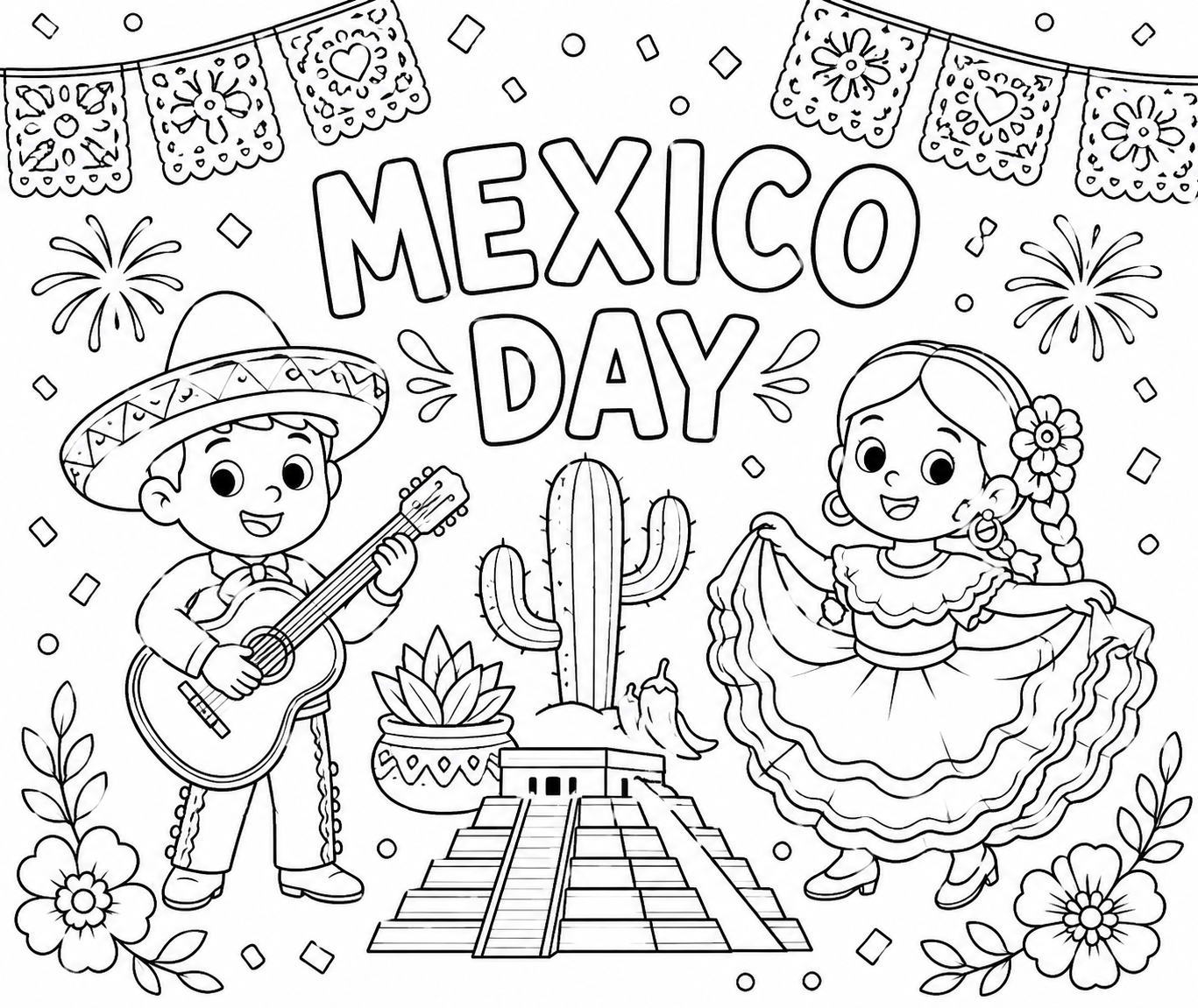 Mexico Day Coloring Pages