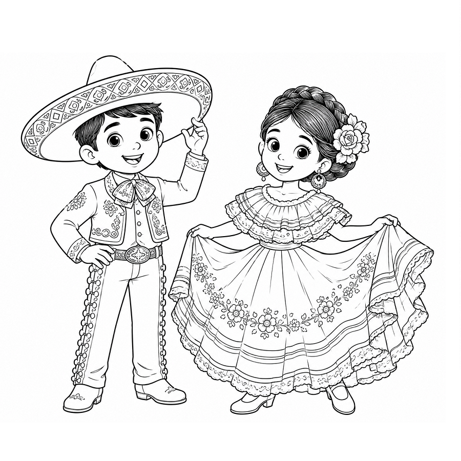 Mexico costume Girl and Boy