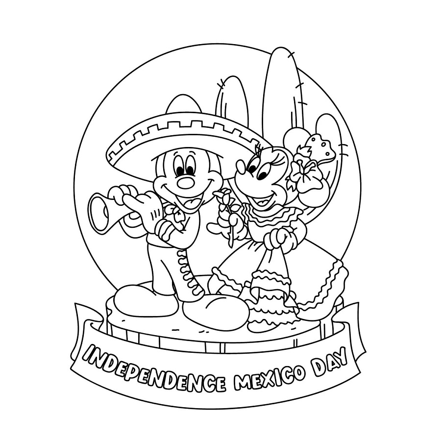 Mickey Mouse in Independence Mexico Day