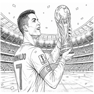 Ronaldo world cup 2026 coloring page