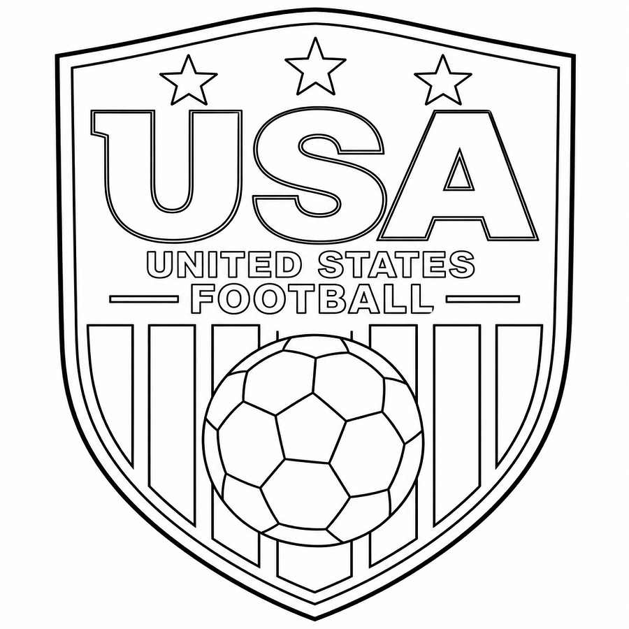 United States football logo coloring pages