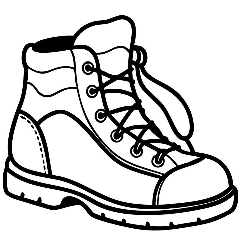 Boot coloring sheet