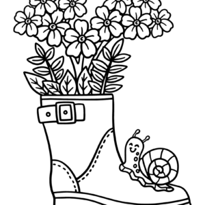 Boots Spring Flowers