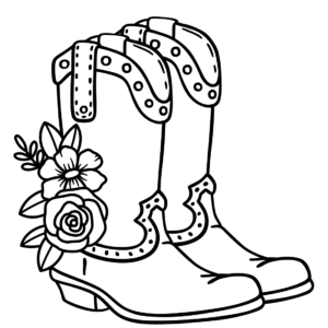 Cowboy Boots Floral