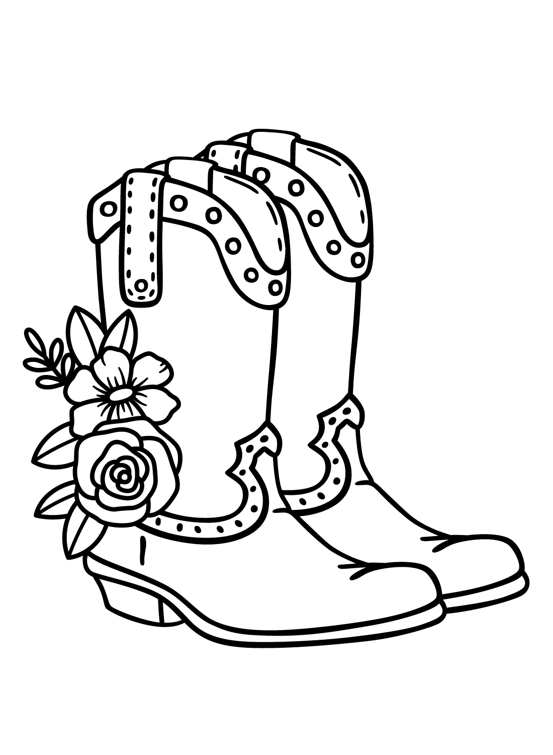 Cowboy Boots Floral