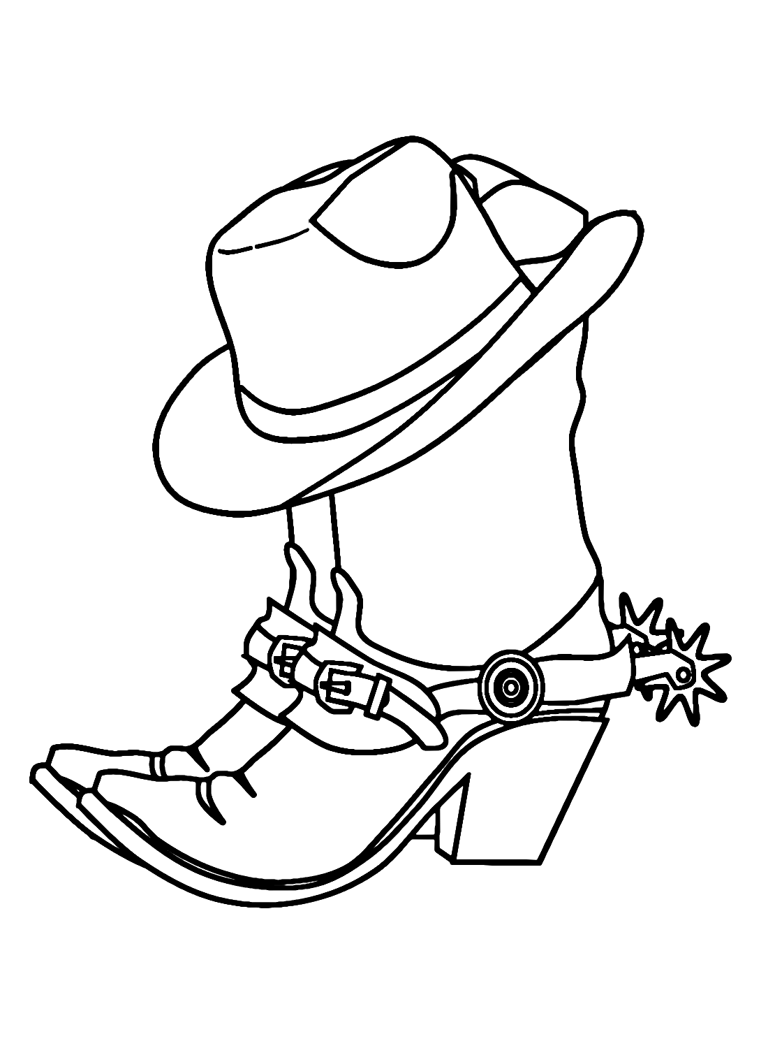 Cowboy Boots and Hat