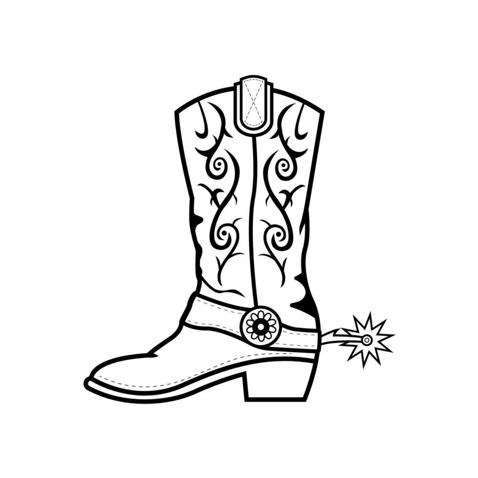 Cowboy boots coloring pages