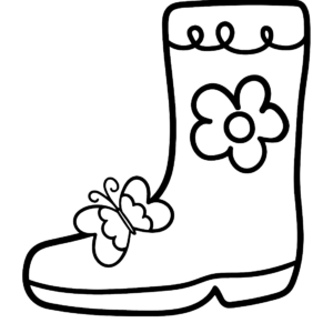 Cute Boots with Flower