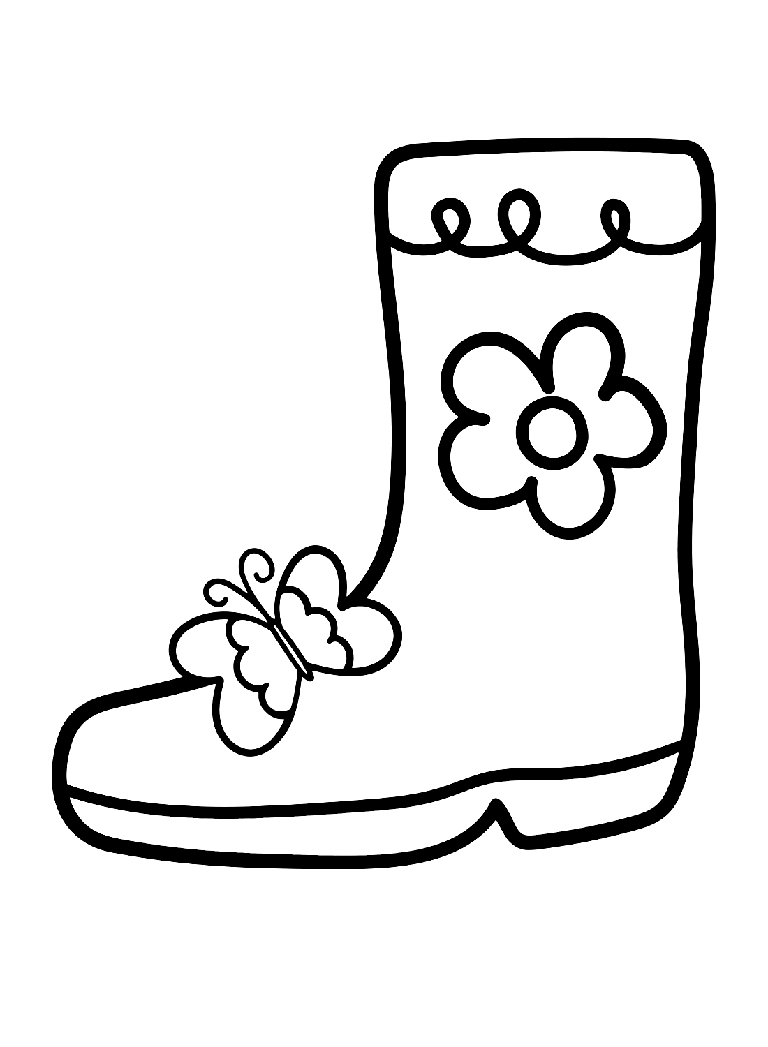 Cute Boots with Flower