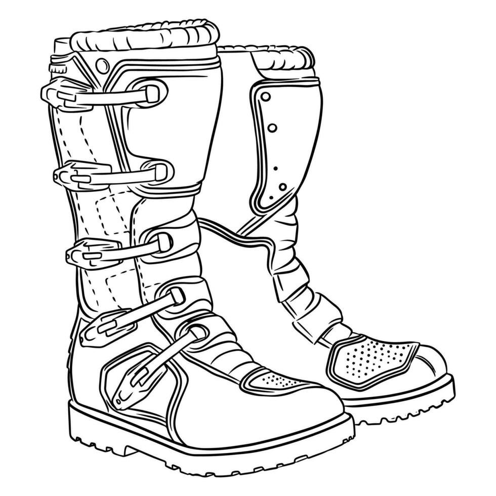 Motorcycle boots for motocross bikes