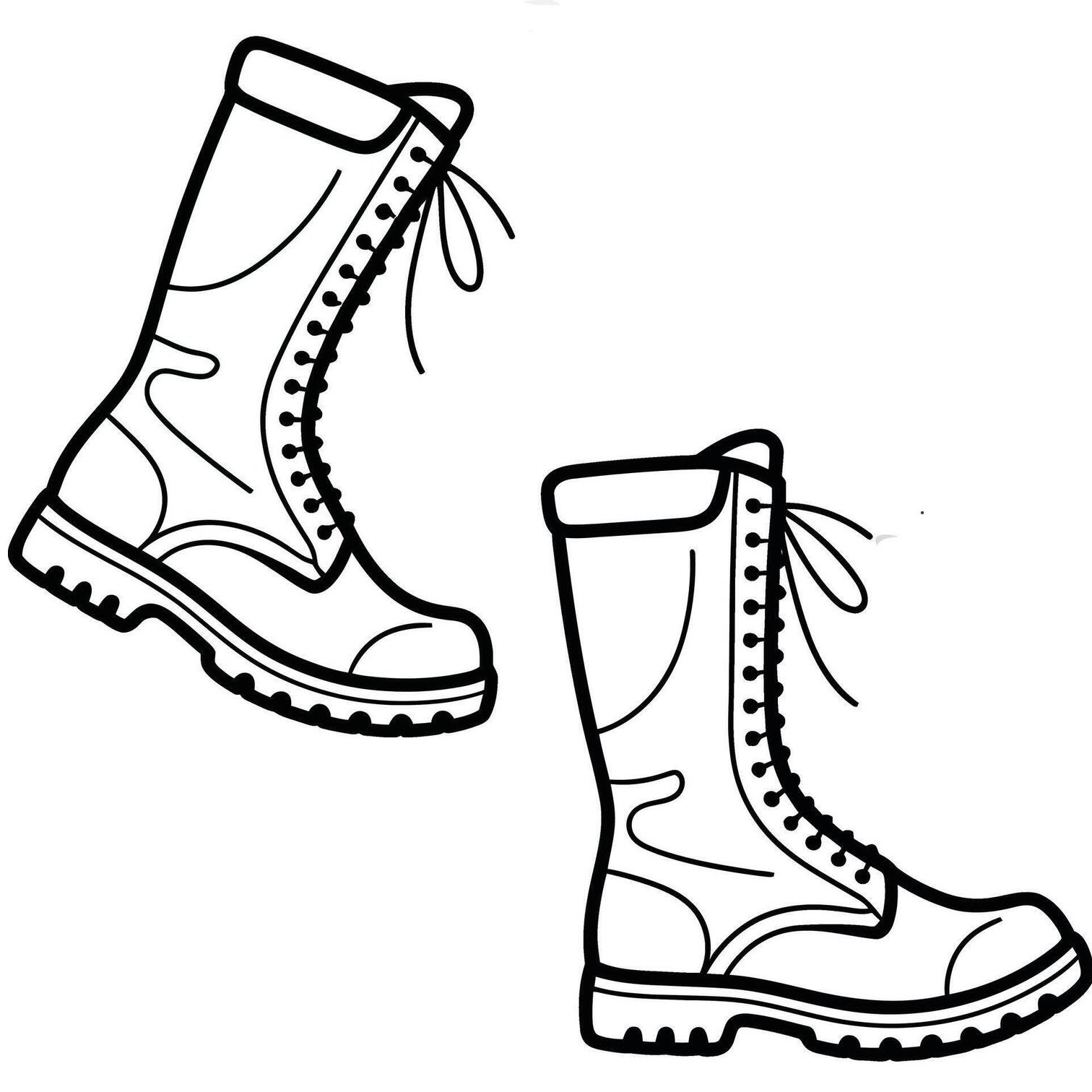 Pair of combat boots military boots footwear